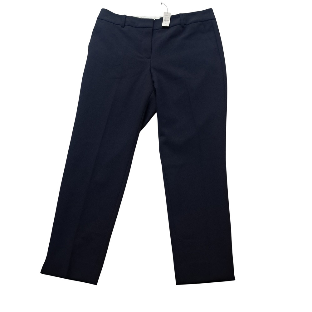 NWT Talbots Hampshire Ankle Pants Womens 10P Navy Blue Trousers Work Career